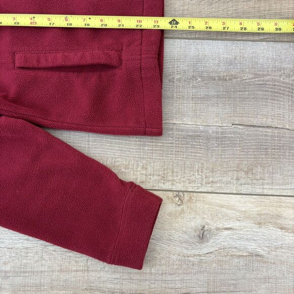 Woolrich Womens Ruby Red Full Zip Fleece Jacket Size Large Mock Neck Casual Cozy - Picture 14 of 14